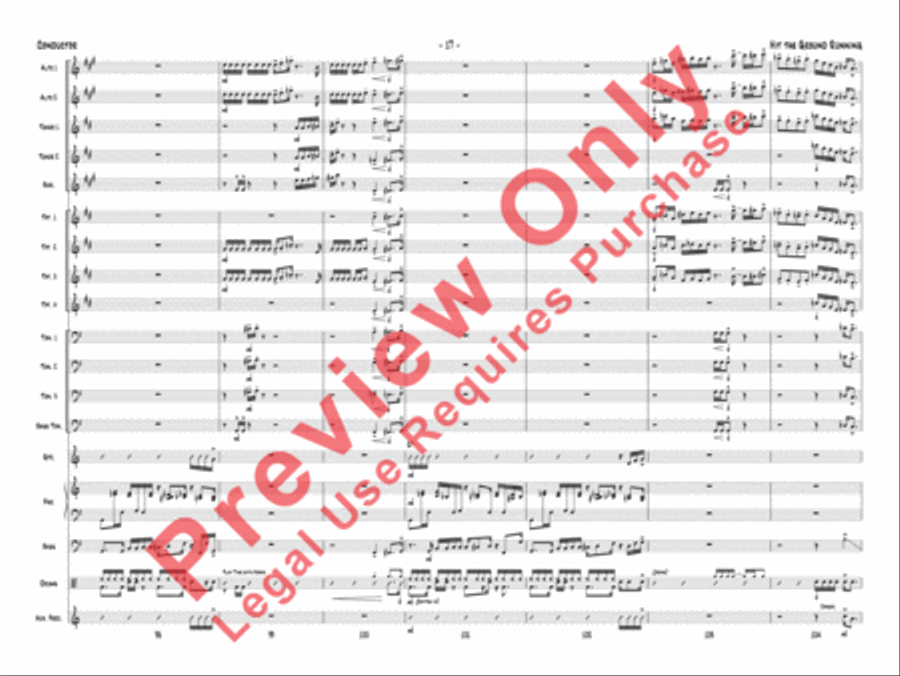Hit the Ground Running (score only) Jazz Ensemble scores gallery preview page 20