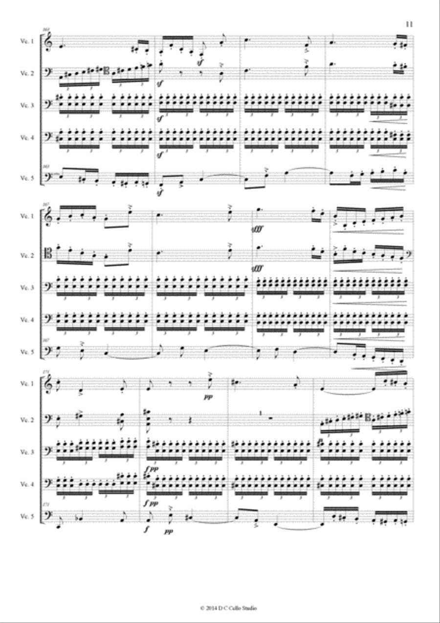 Andante from Trio in E​-​flat, Op. 100 String Quintet scores gallery preview page 5