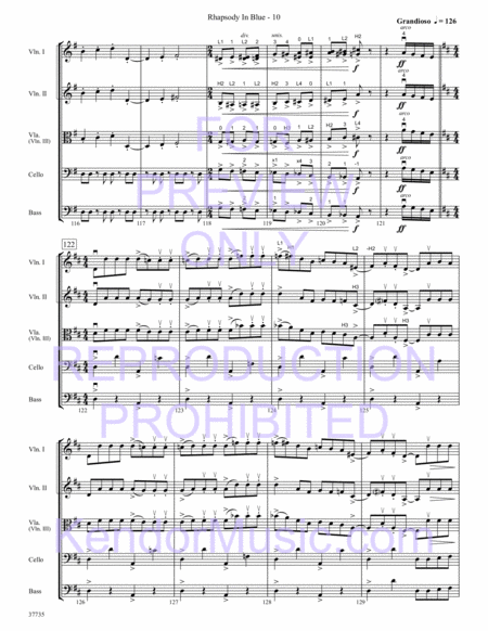 Rhapsody In Blue (Full Score)