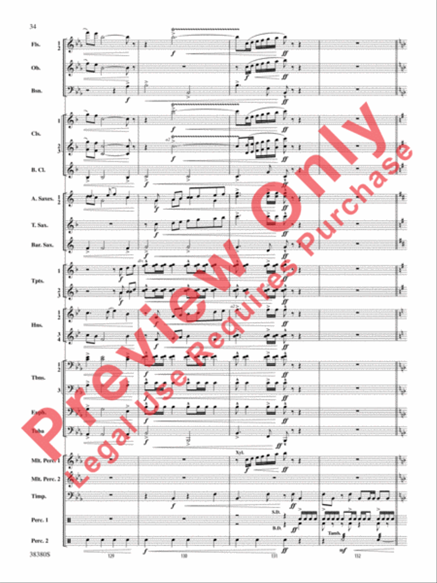 And In the End It Was Earth Concert Band scores gallery preview page 35