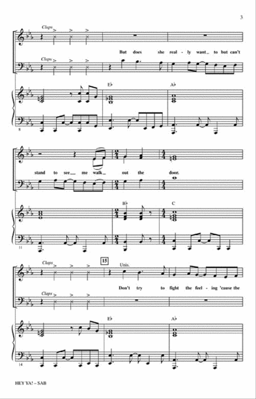 Hey Ya! 3-Part scores gallery preview page 3