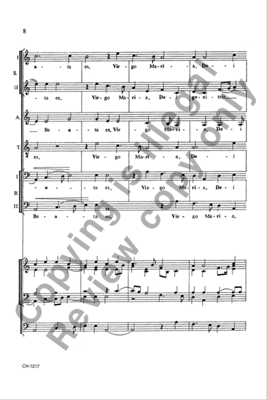 Beata es Virgo Beata es Virgo Divisi scores gallery preview page 8