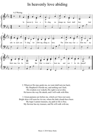 In heavenly love abiding. A new tune to a wonderful old hymn.