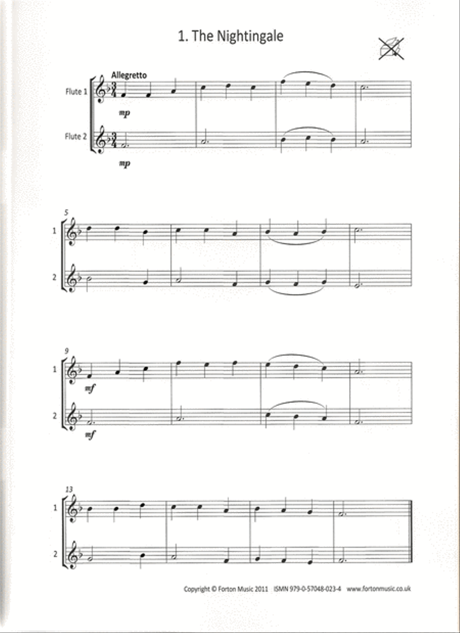 Dazzling Duos Grade 1 Flute Duet scores gallery preview page 2