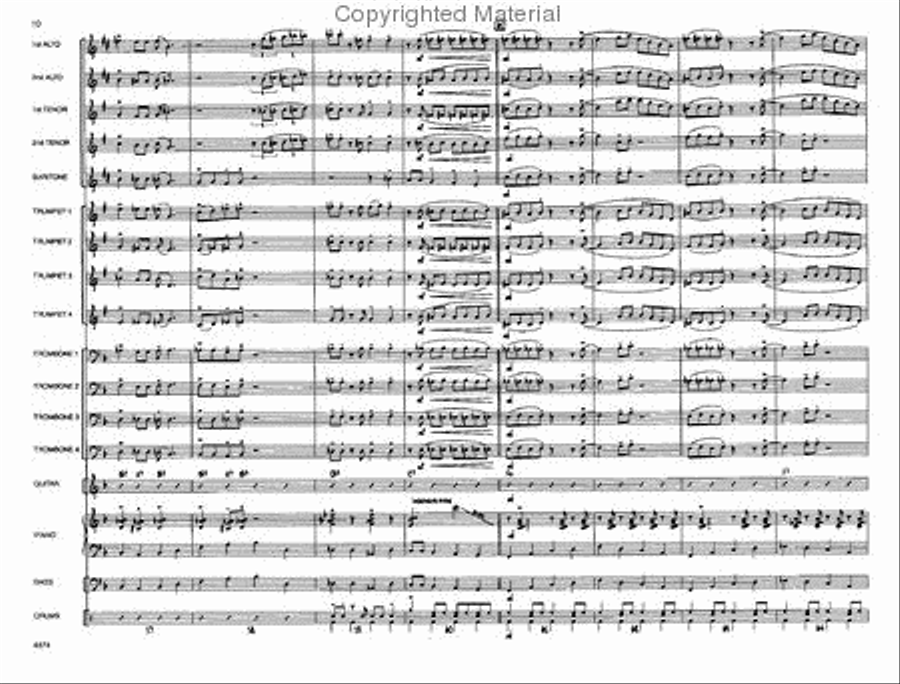 Baby Drives a Fast Car Jazz Ensemble scores gallery preview page 9