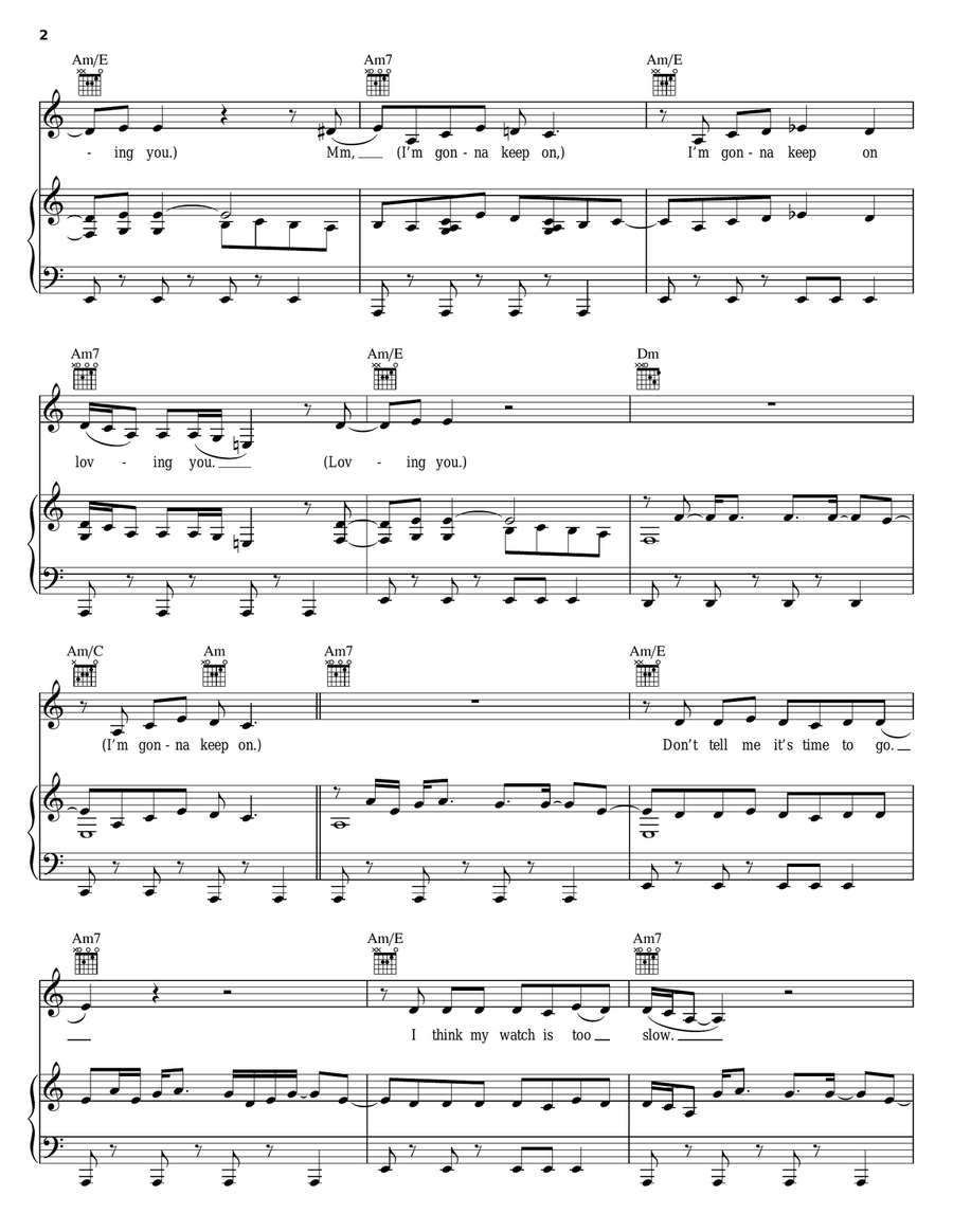 Loving You Piano, Vocal, Guitar scores gallery preview page 2
