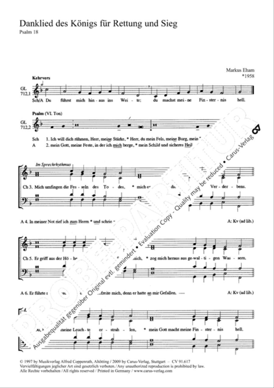 Psalm 18 4-Part scores gallery preview page 2