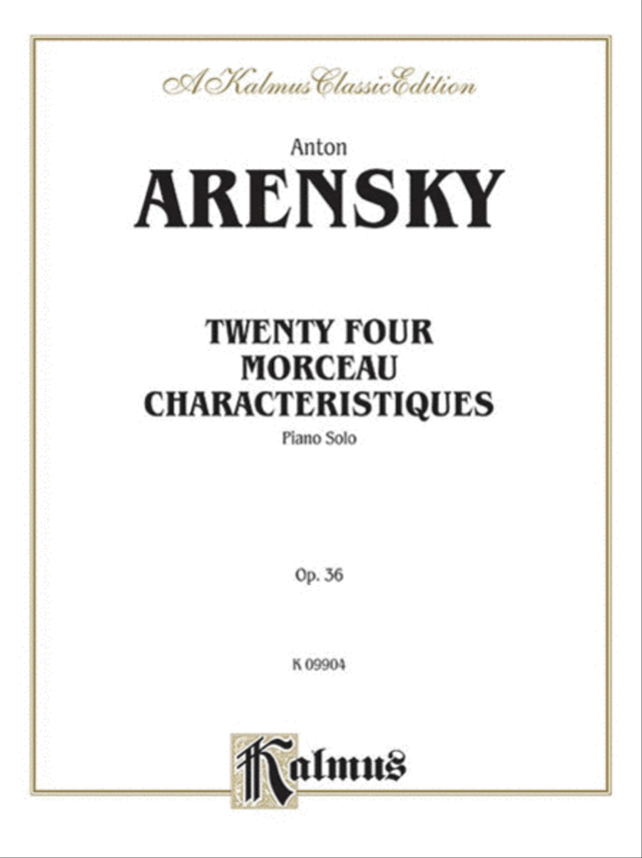 Twenty-four Morceau Characteristiques, Op. 36 Piano Solo scores gallery preview page 1