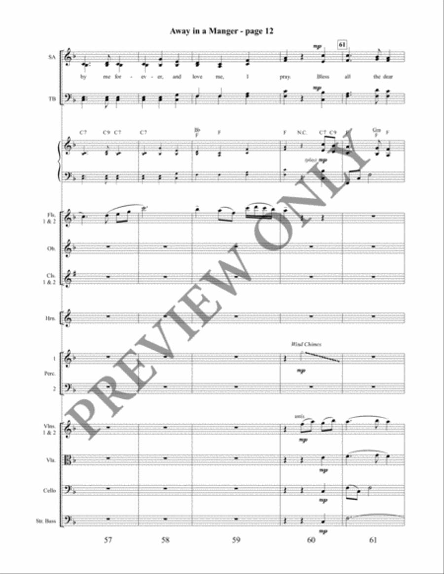 Away in a Manger Away in a Manger 4-Part scores gallery preview page 13