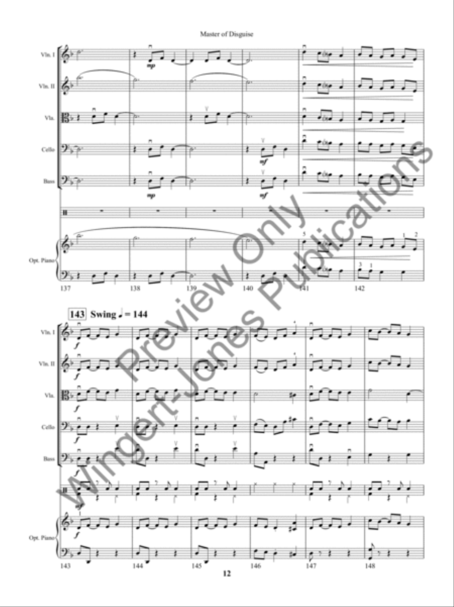 Master of Disguise String Orchestra scores gallery preview page 15