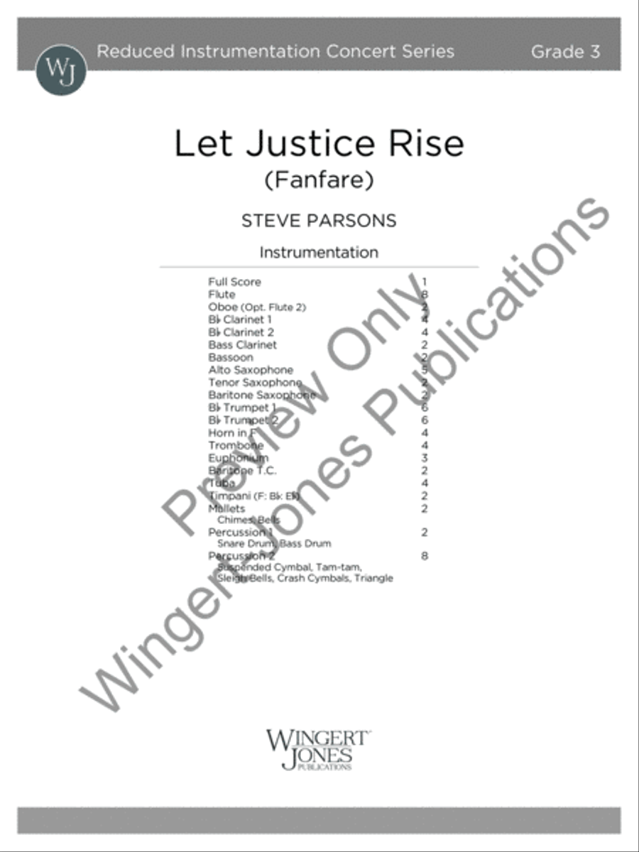 Let Justice Rise Concert Band scores gallery preview page 2