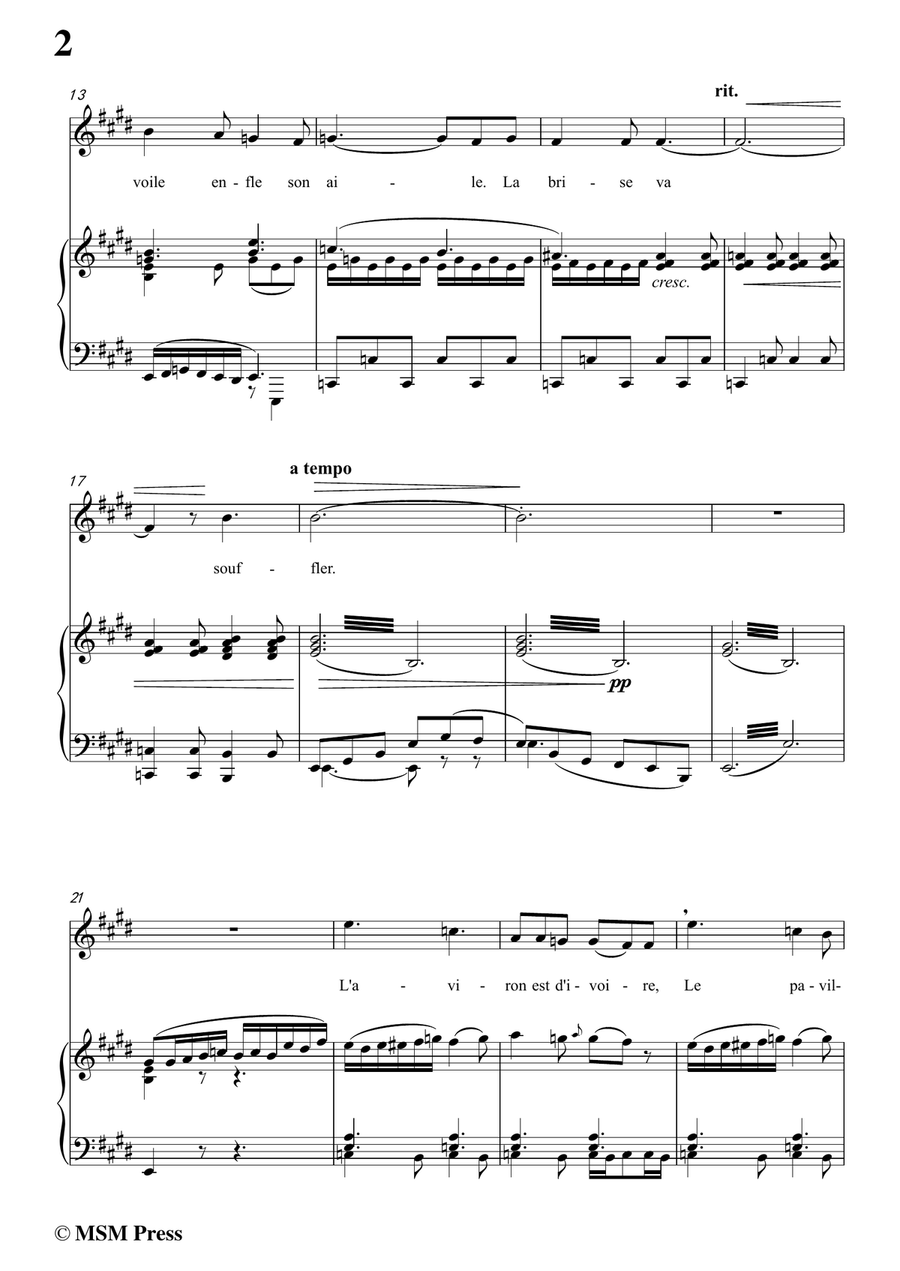 Berlioz-L'ile Inconnue in E Major,for voice and piano Piano, Vocal scores gallery preview page 4