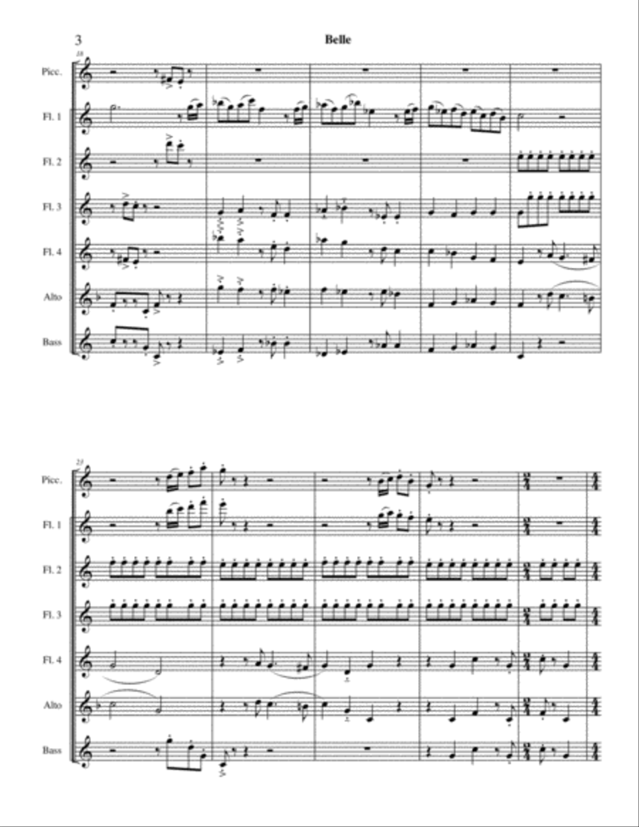 Belle Woodwind Ensemble scores gallery preview page 3