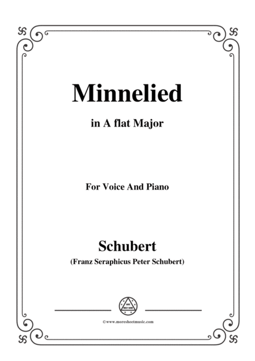 Schubert-Minnelied,in A flat Major,for Voice&Piano image number null