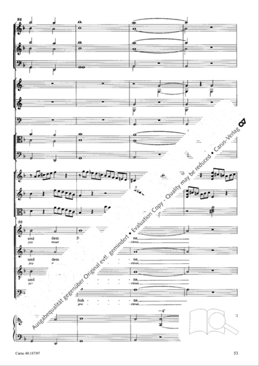 Verleih uns Frieden + Wir glauben all an einen Gott Orchestra scores gallery preview page 54