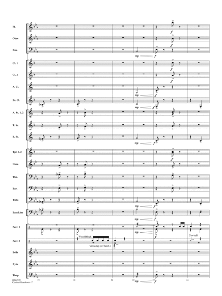 Clarinet Hoedown - Conductor Score (Full Score) Concert Band scores gallery preview page 6
