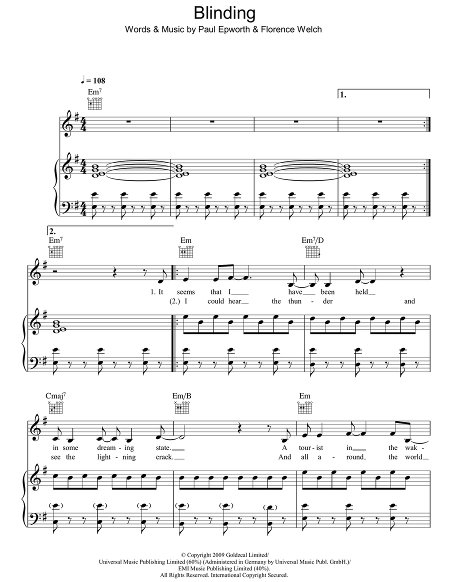 Blinding Acoustic Guitar scores gallery preview page 1