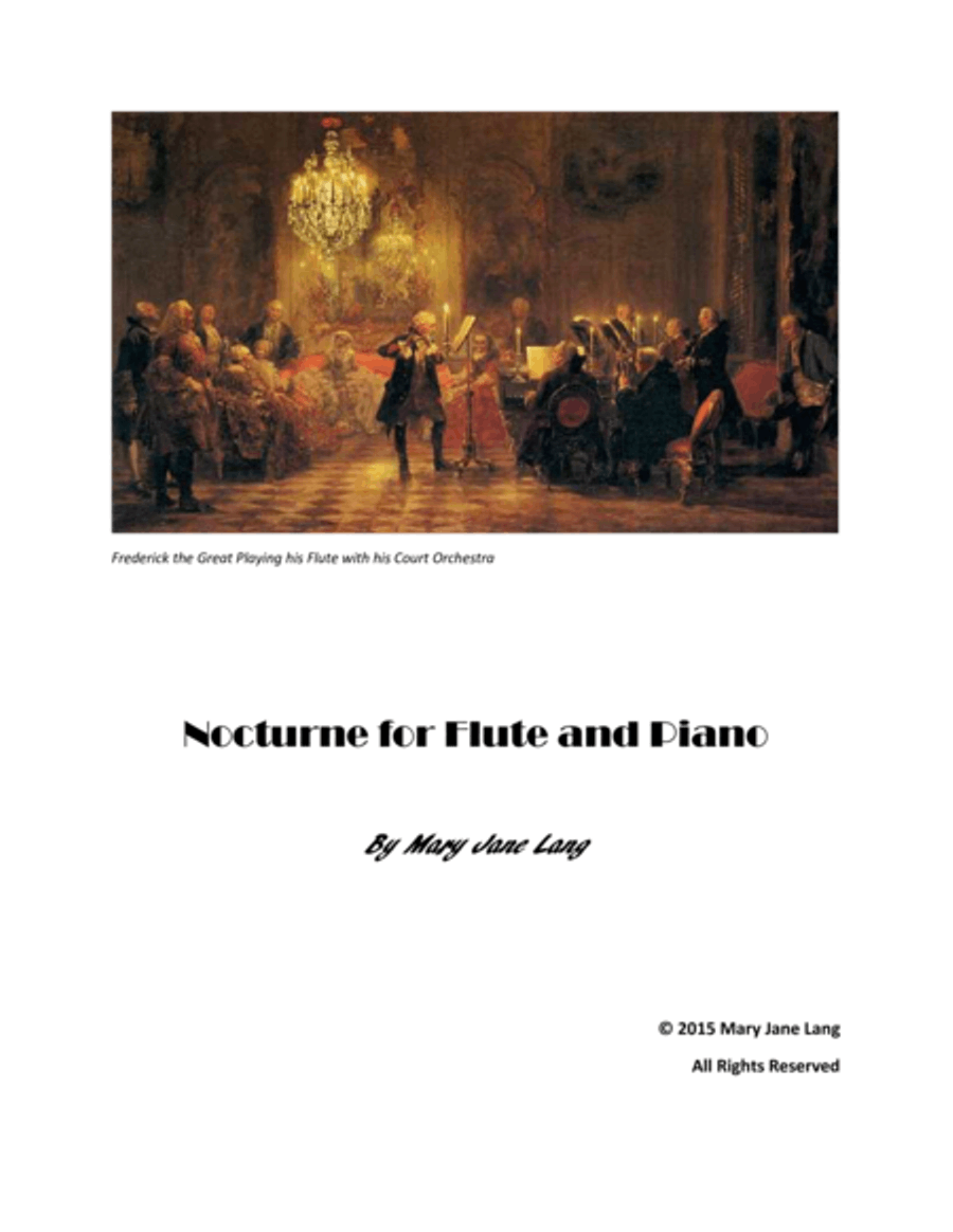 Nocturne for Flute and Piano Flute Solo scores gallery preview page 1