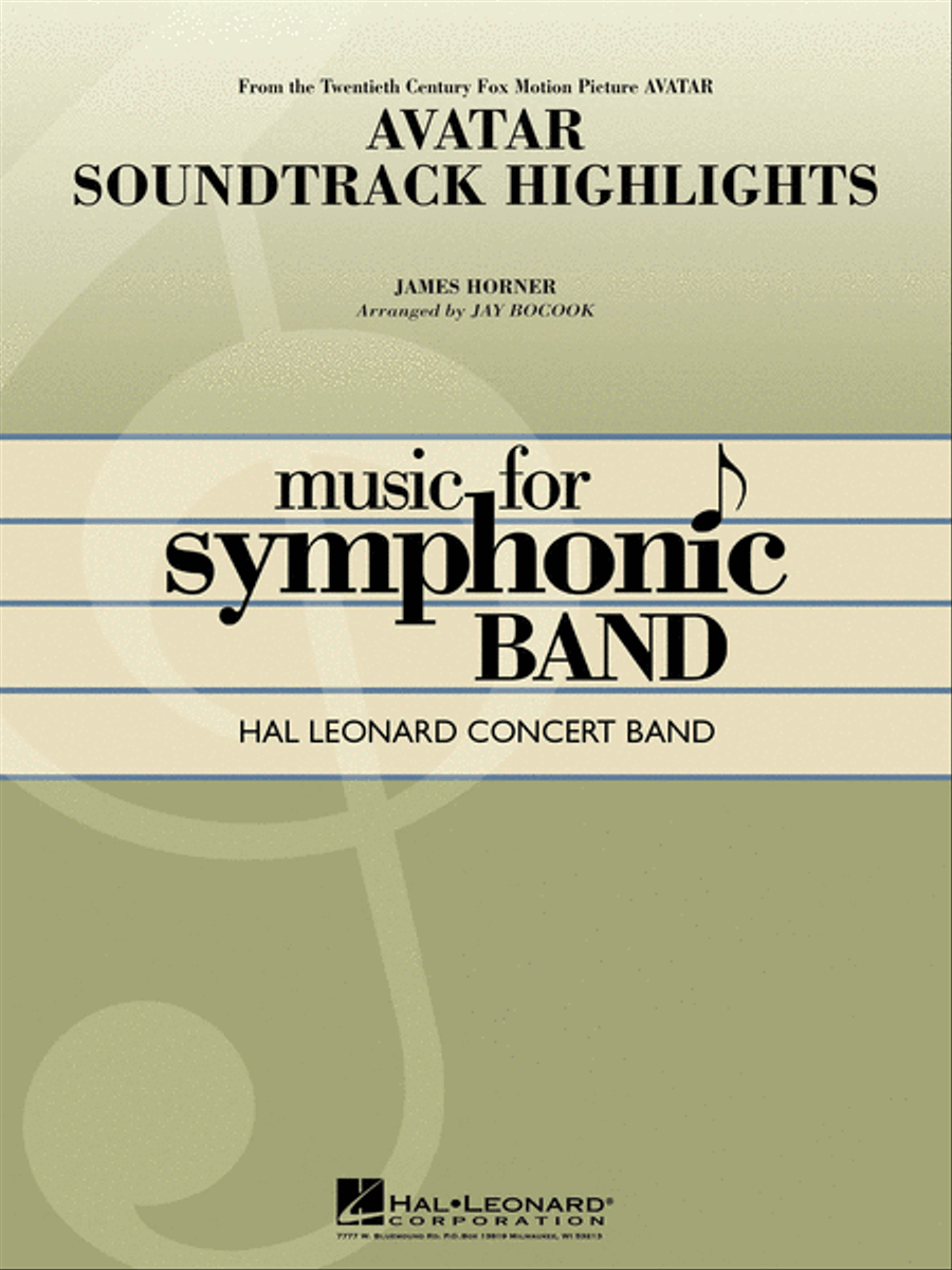 Avatar Soundtrack Highlights Concert Band scores gallery preview page 1