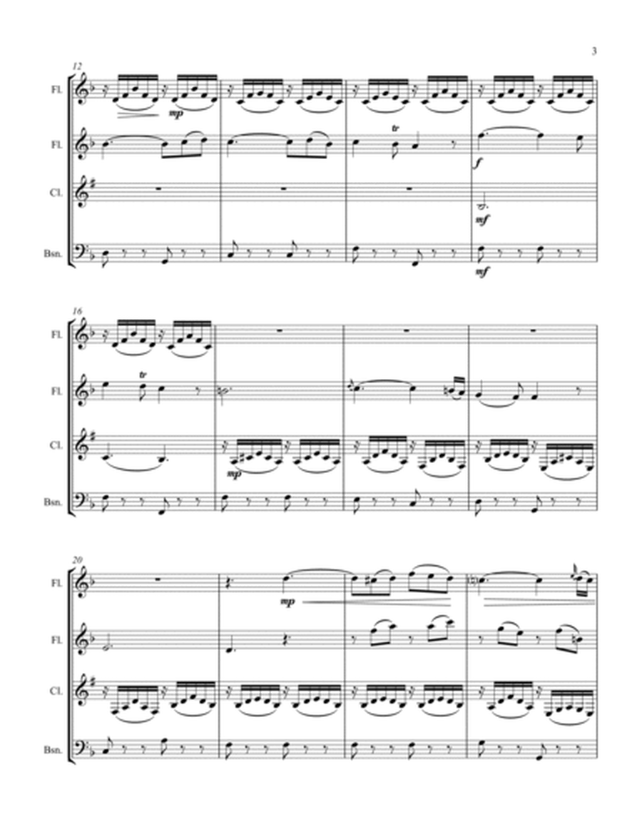 Laudate Dominum, Woodwind Quartet, Intermediate Level of 2 flutes, clarinet and bassoon image number null