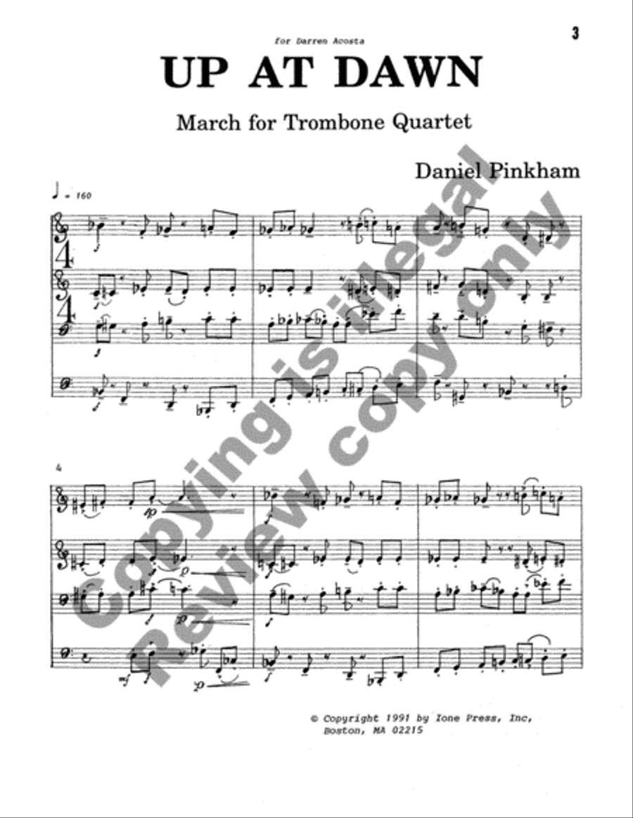 Up At Dawn Up At Dawn Trombone Quartet scores gallery preview page 3
