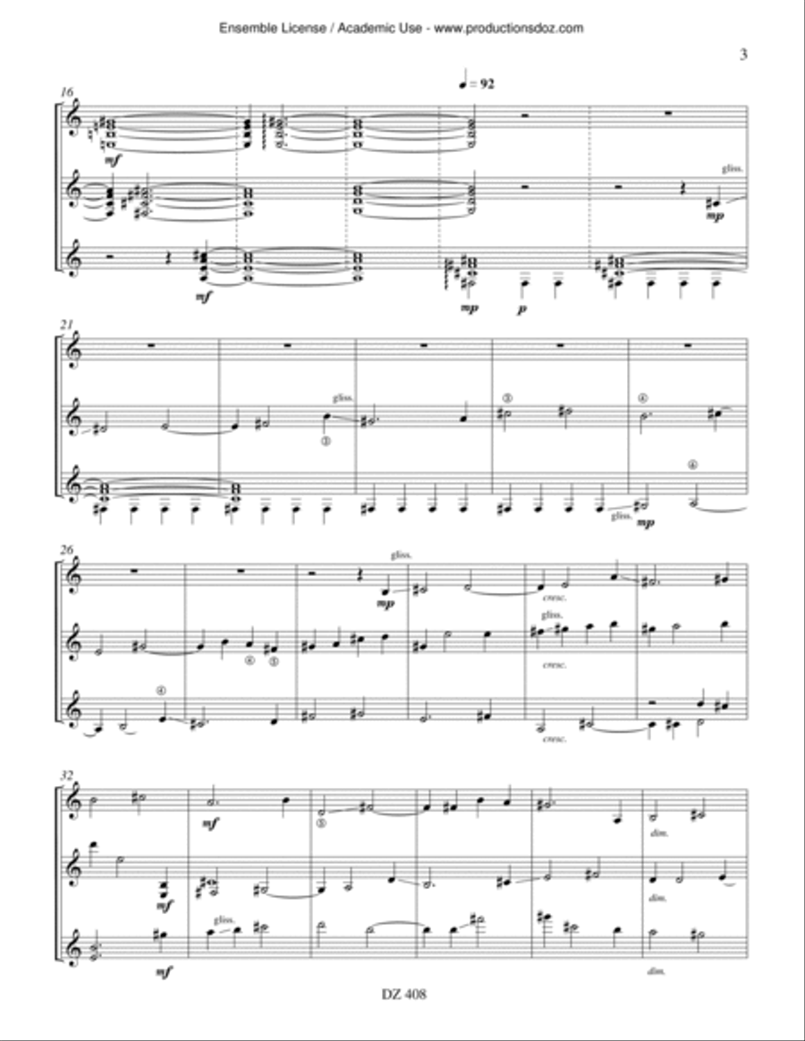Soupirs d'espace Guitar Ensemble scores gallery preview page 3