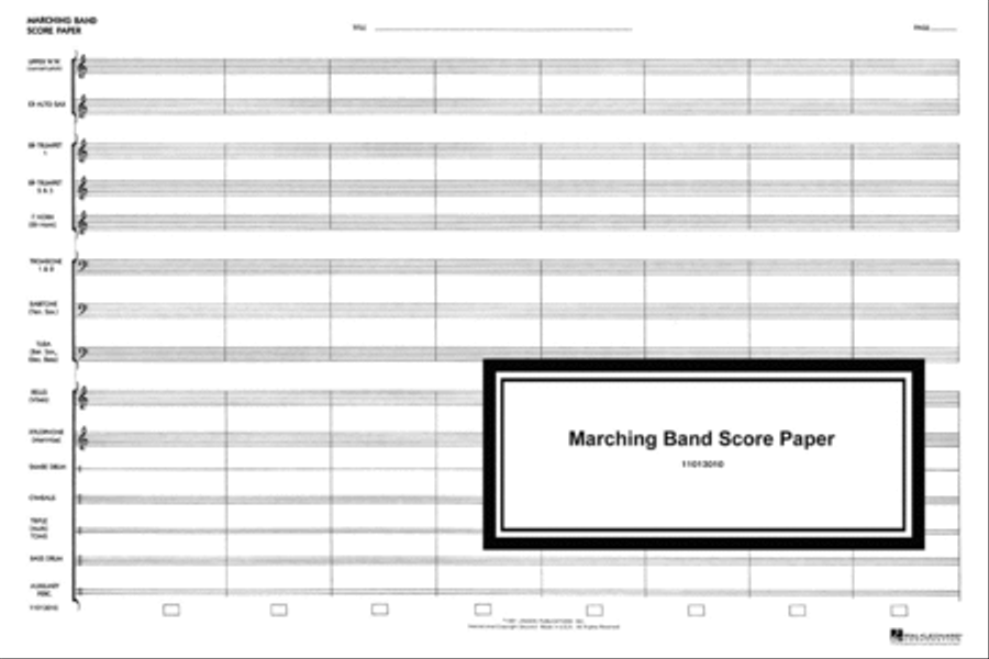 Marching Band Score Paper Marching Band scores gallery preview page 1