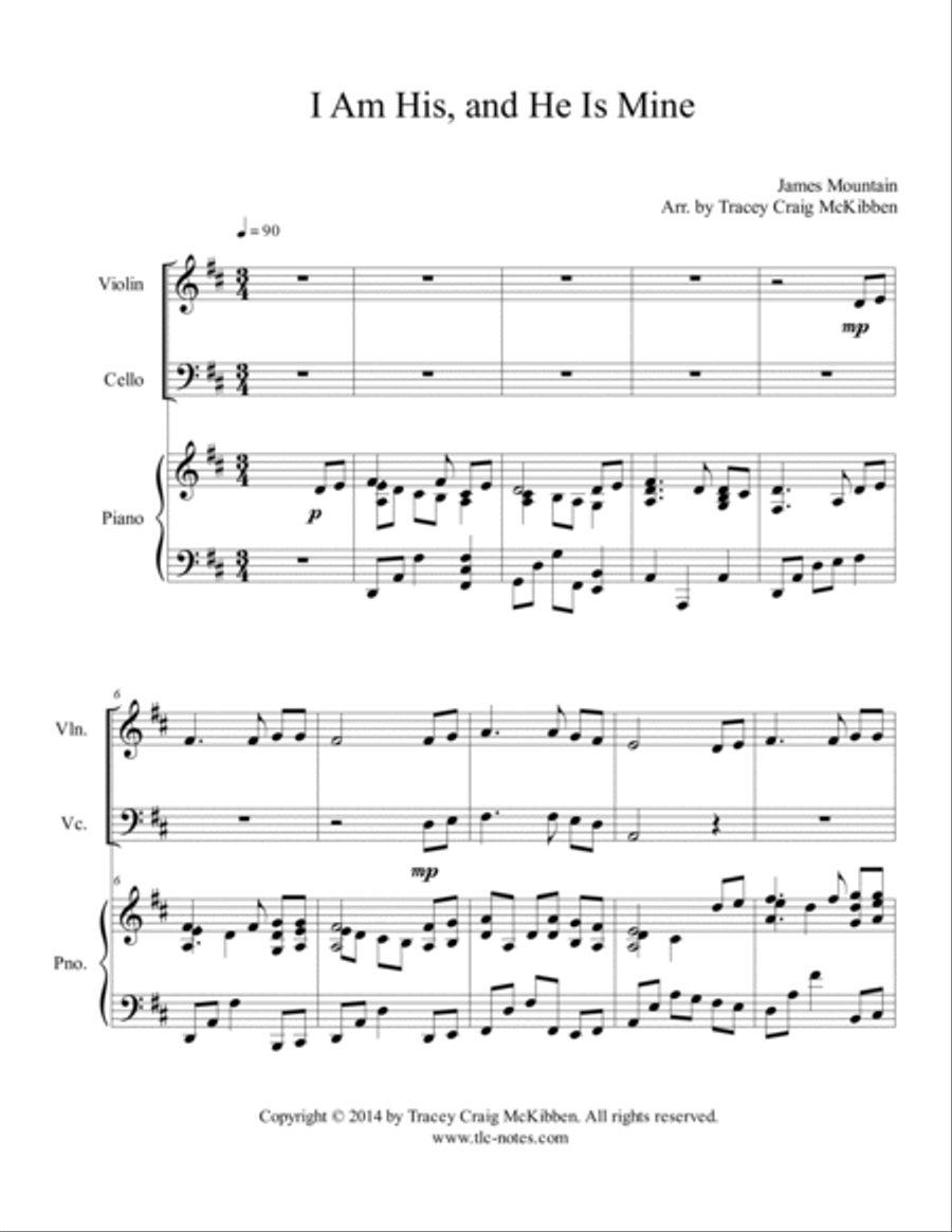 I Am His and He Is Mine (Violin/Cello Duet) String Duet scores gallery preview page 2