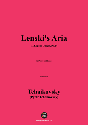 Book cover for Tchaikovsky-Lenski's Aria,from 'Eugene Onegin,Op.24',Op.24,in f minor