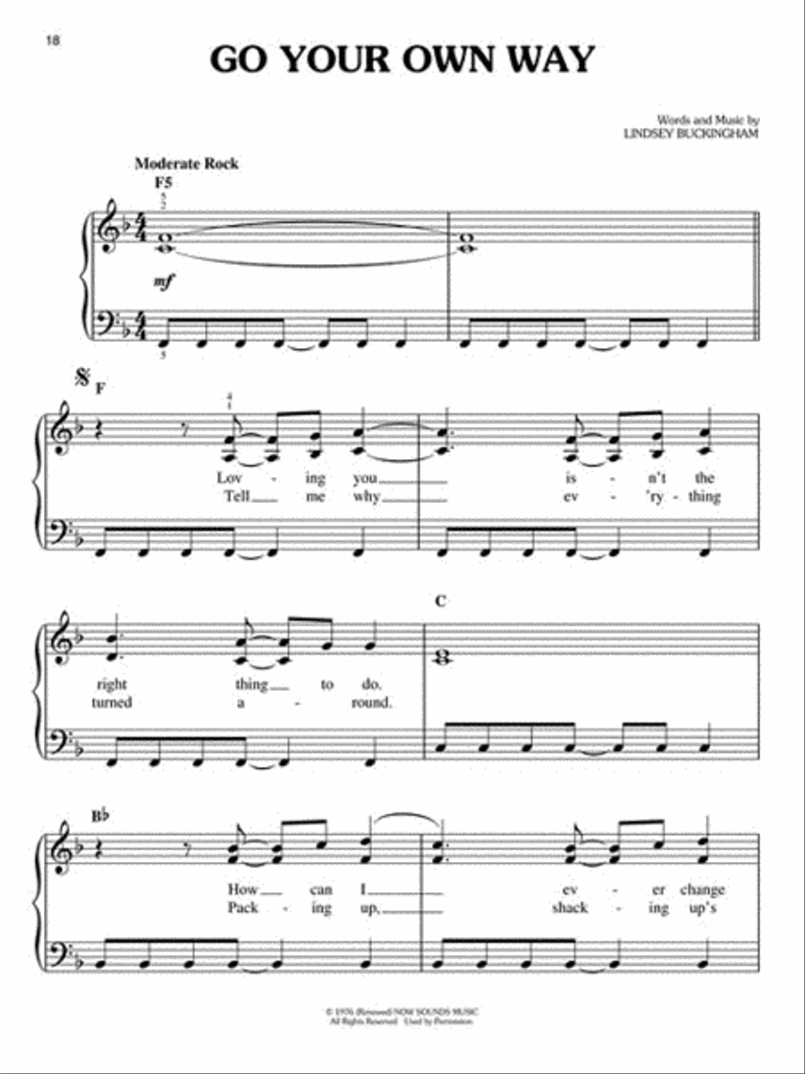 Best of Fleetwood Mac Easy Piano scores gallery preview page 3