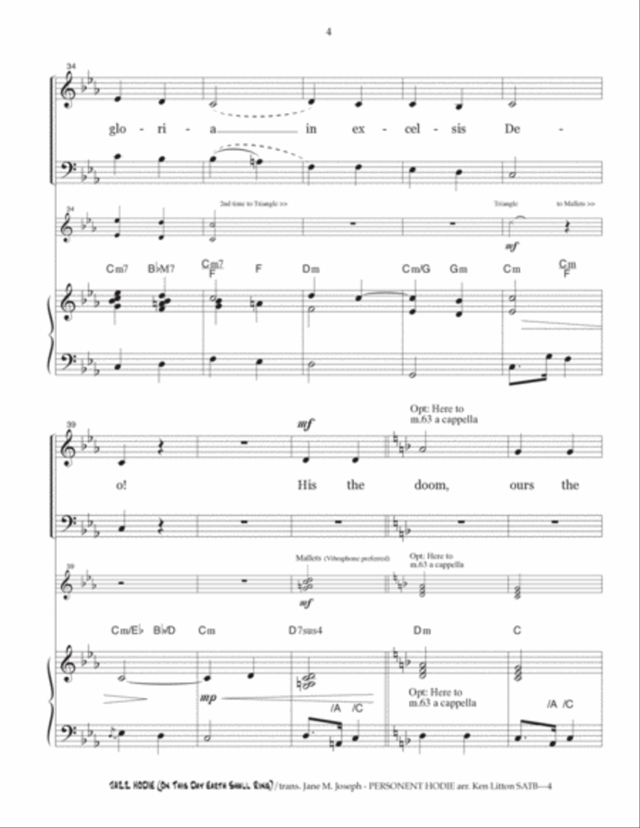 Jazz Hodie (On This Day Earth Shall Ring) 4-Part scores gallery preview page 4
