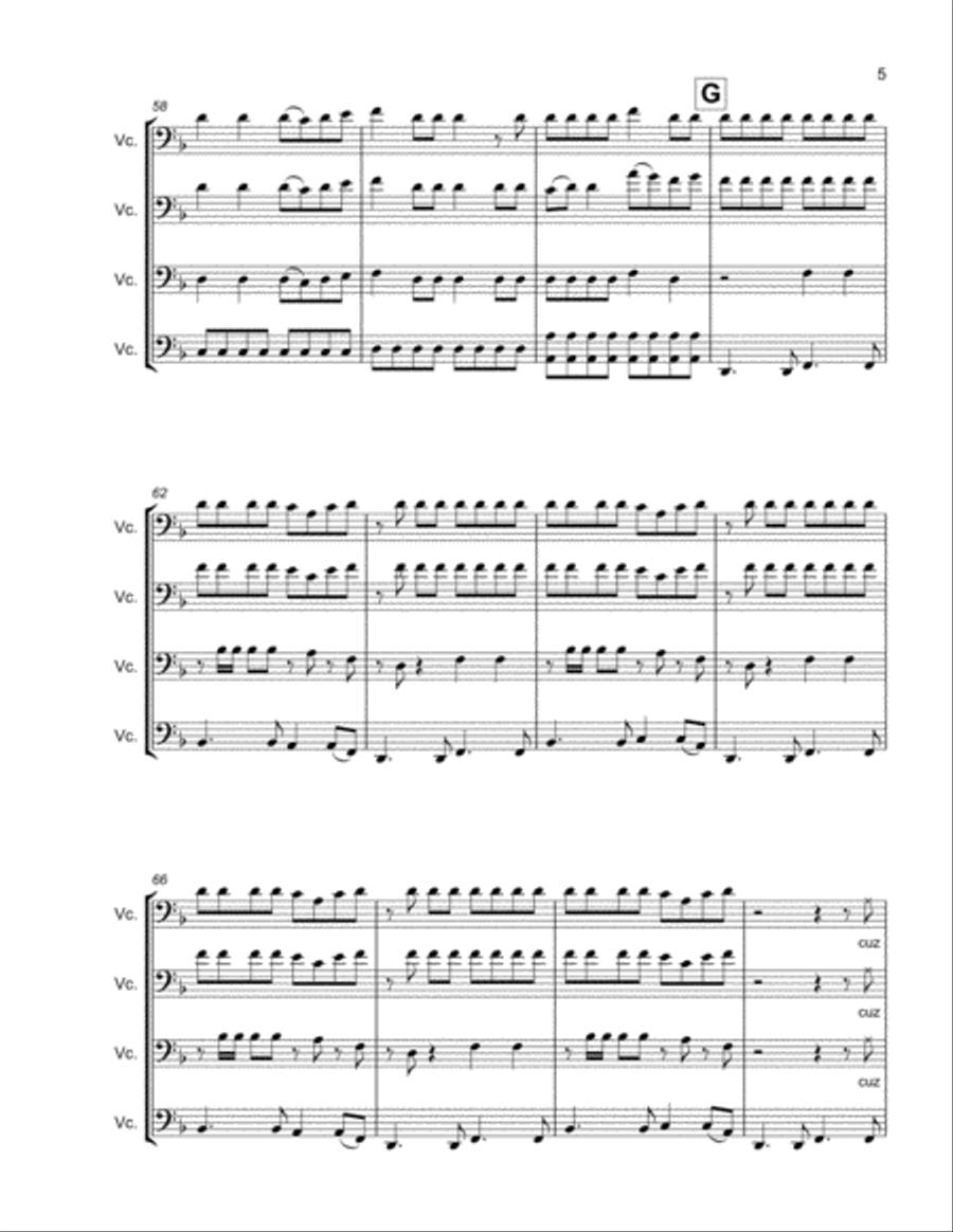 Handclap Cello scores gallery preview page 5