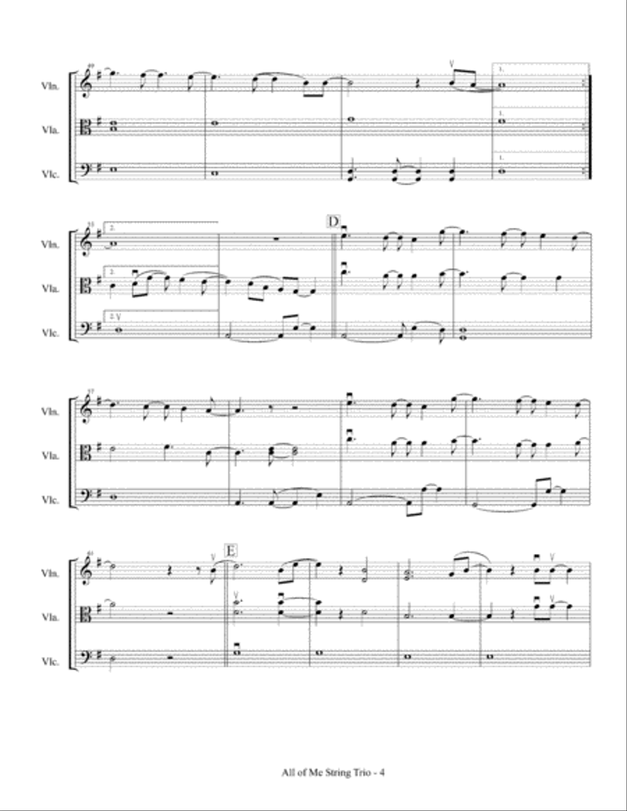 All Of Me All Of Me String Trio scores gallery preview page 5