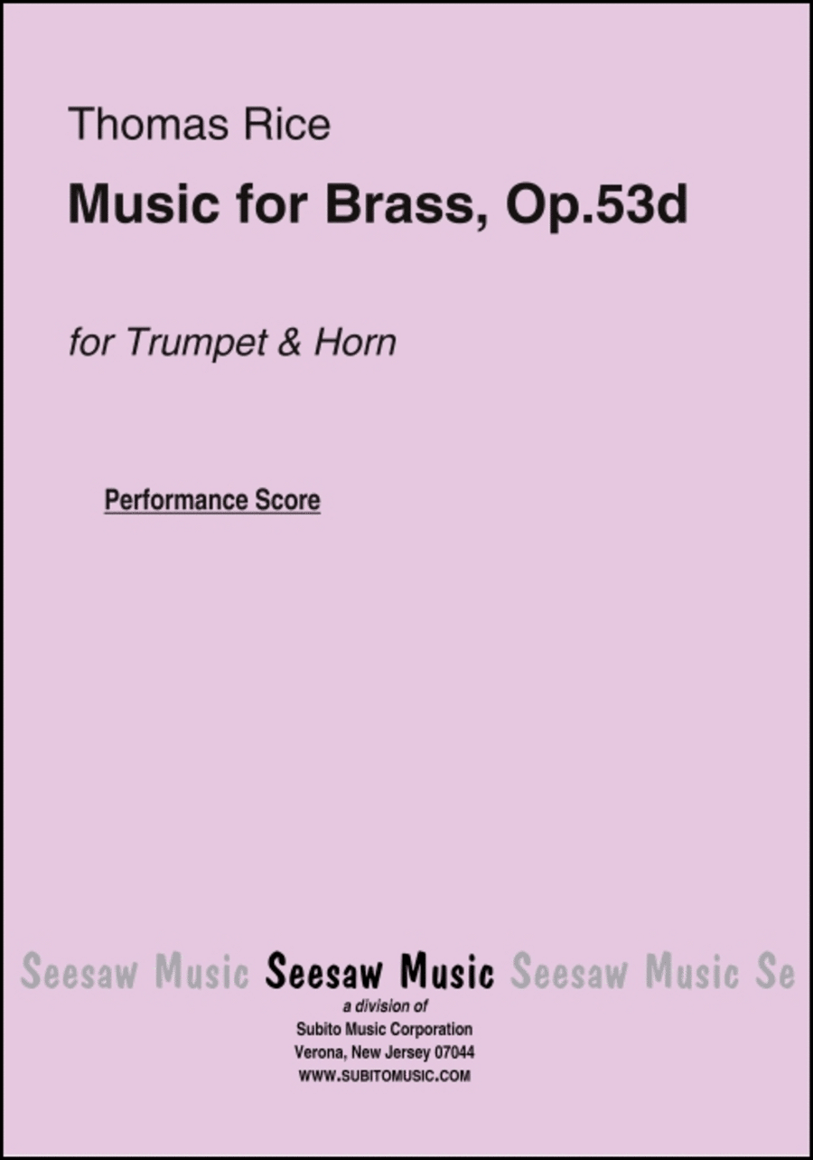 Music for Brass, Op.53d Horn scores gallery preview page 1