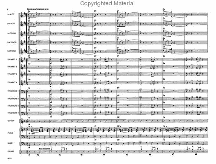 Baby Drives a Fast Car Jazz Ensemble scores gallery preview page 7