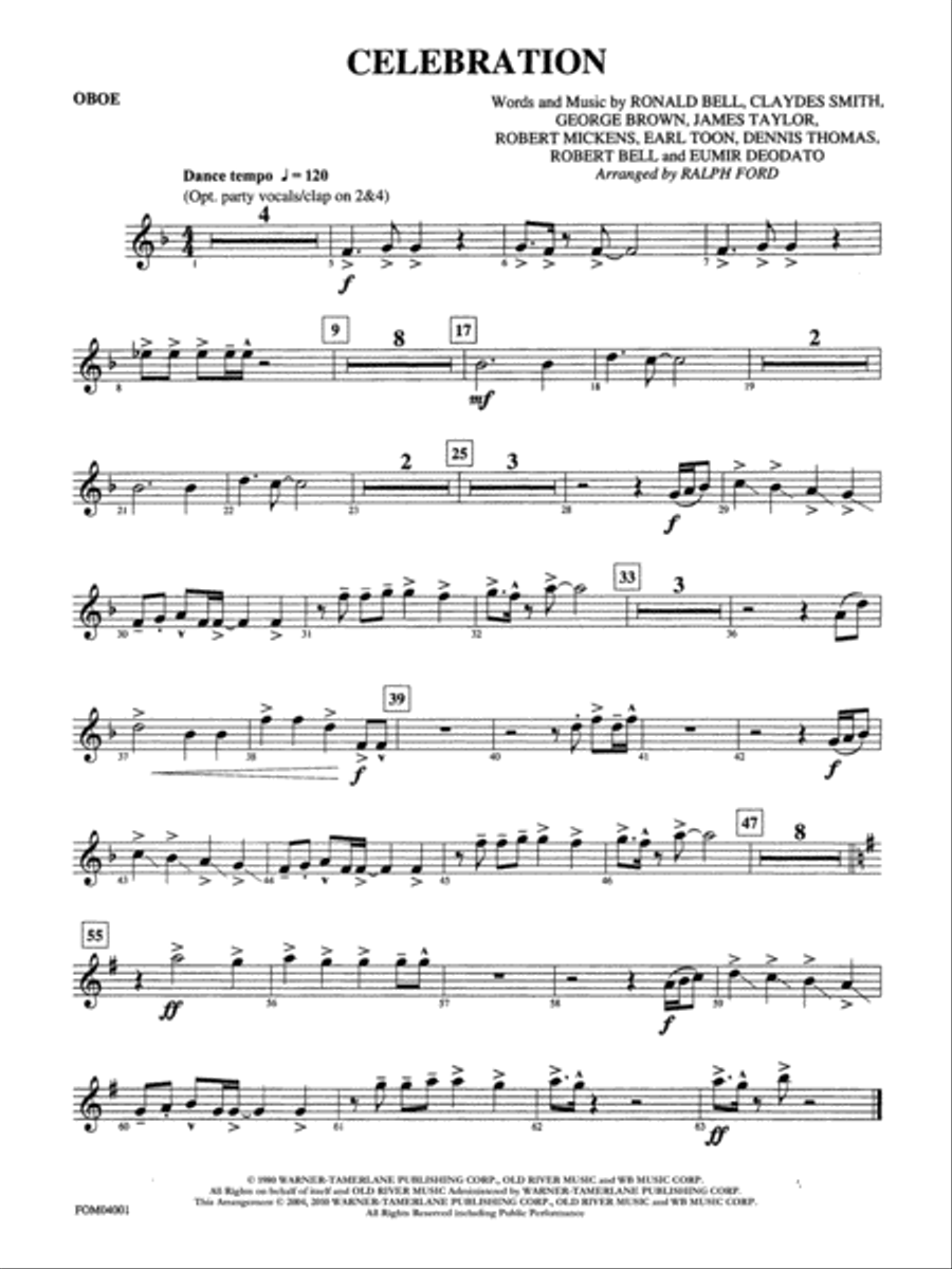 Celebration: Oboe Full Orchestra scores gallery preview page 1