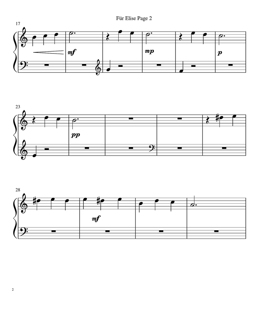 Best Recital: Für Elise With Optional Duet for Level 2 Piano Piano Method scores gallery preview page 2