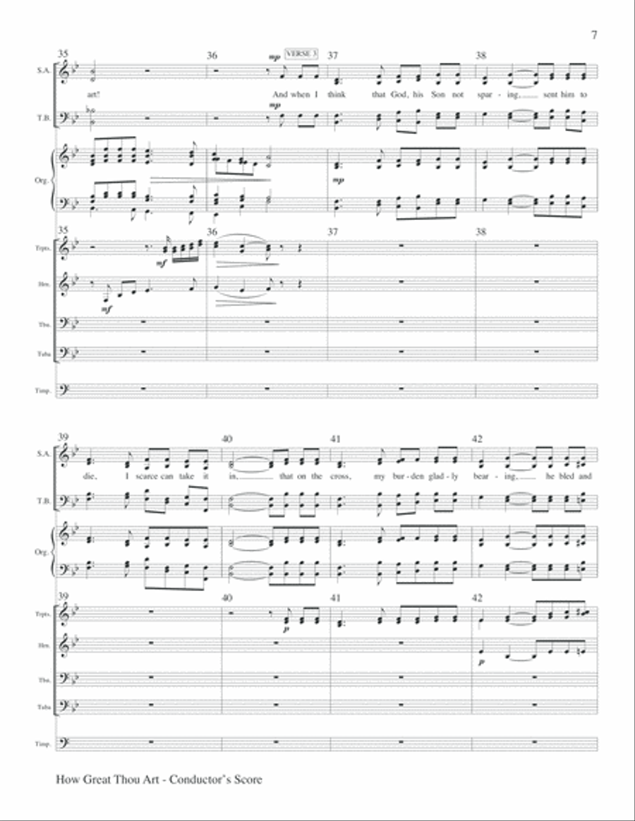 How Great Thou Art Choir scores gallery preview page 7