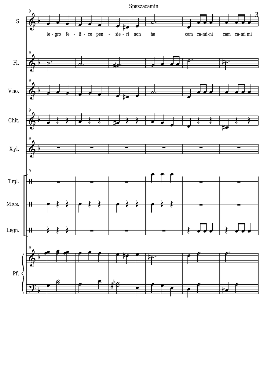 Cam caminì Spazzacamin Cam caminì Spazzacamin Unison Choir scores gallery preview page 3