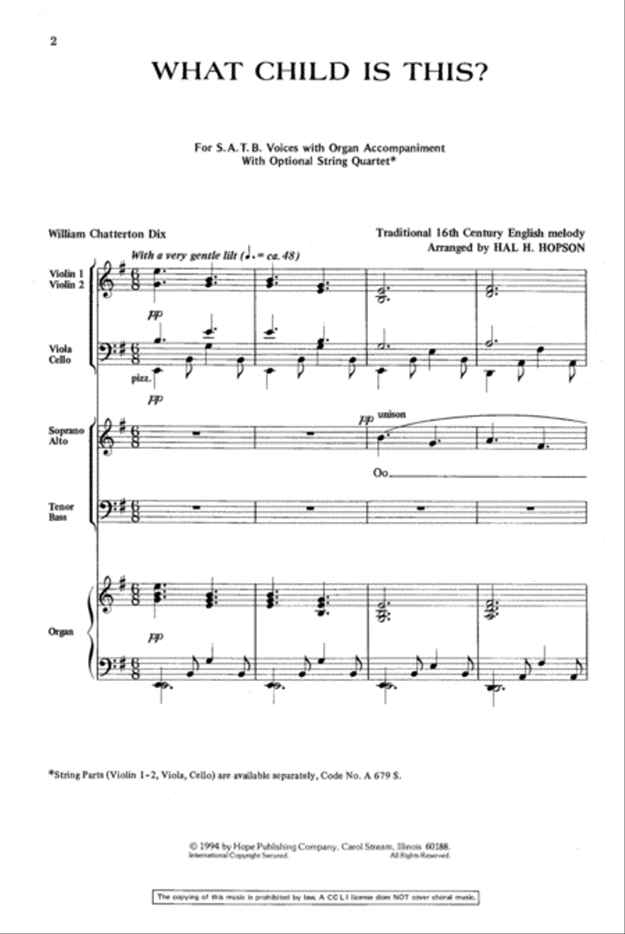 What Child is This? 4-Part scores gallery preview page 2
