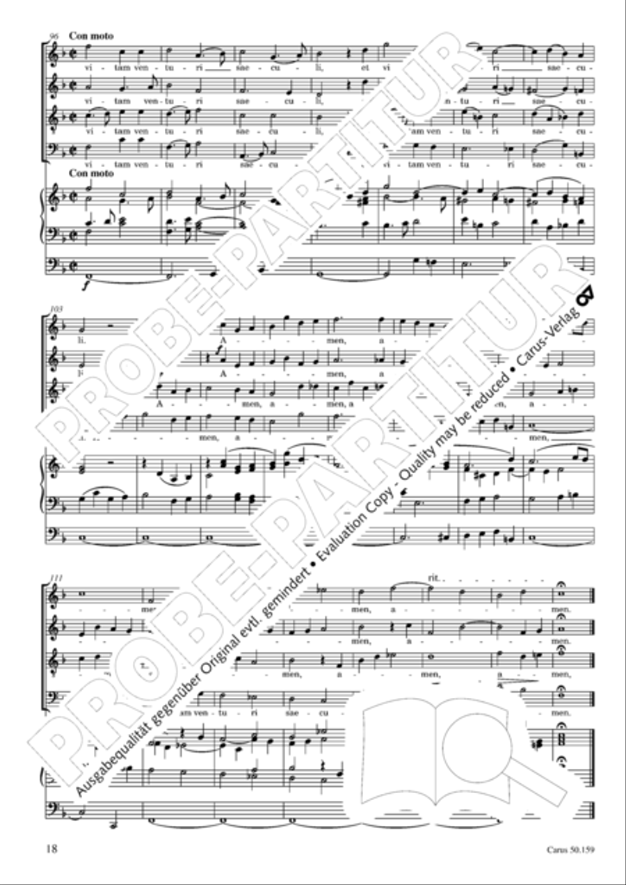 Mass in F Minor (Missa in f) 4-Part scores gallery preview page 19