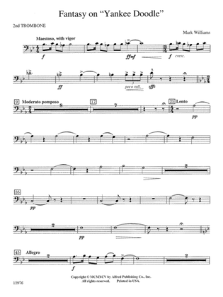 Fantasy on "Yankee Doodle": 2nd Trombone