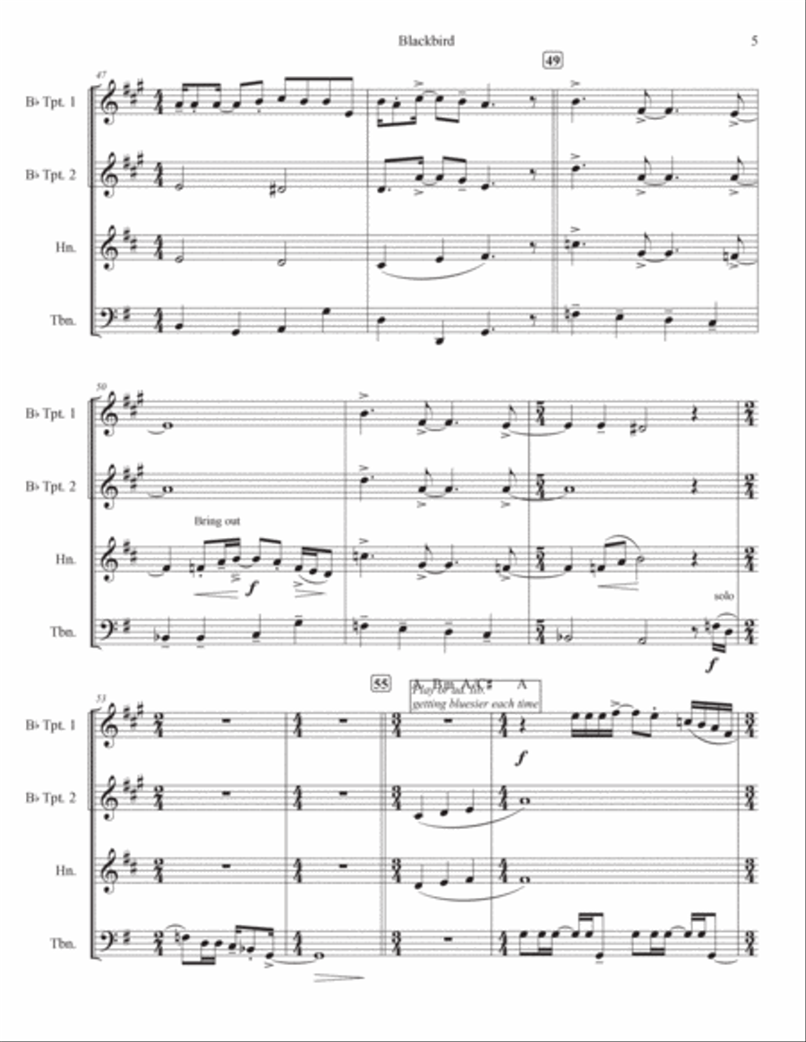 Blackbird Brass Ensemble scores gallery preview page 6