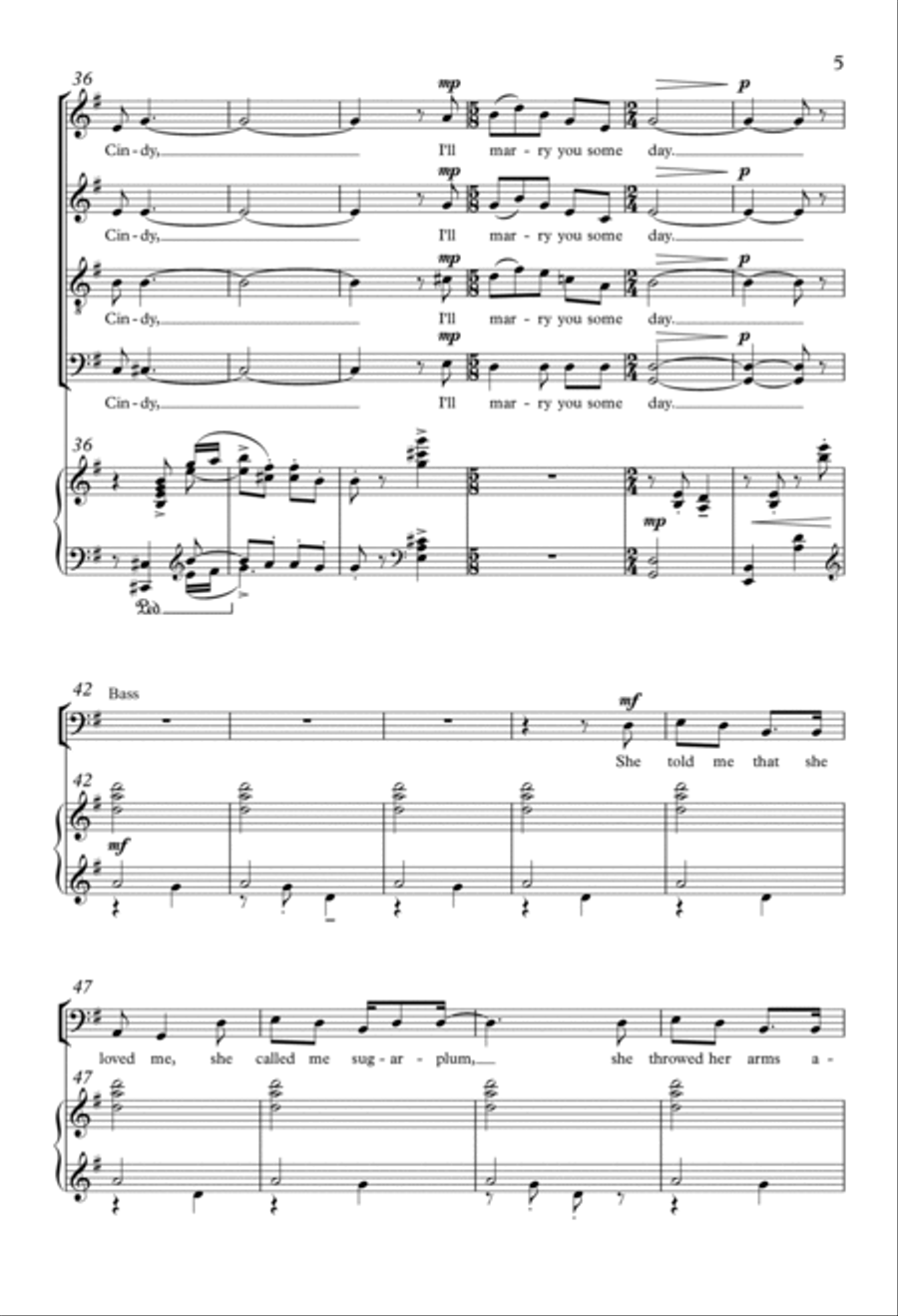 Cindy Cindy 4-Part scores gallery preview page 4