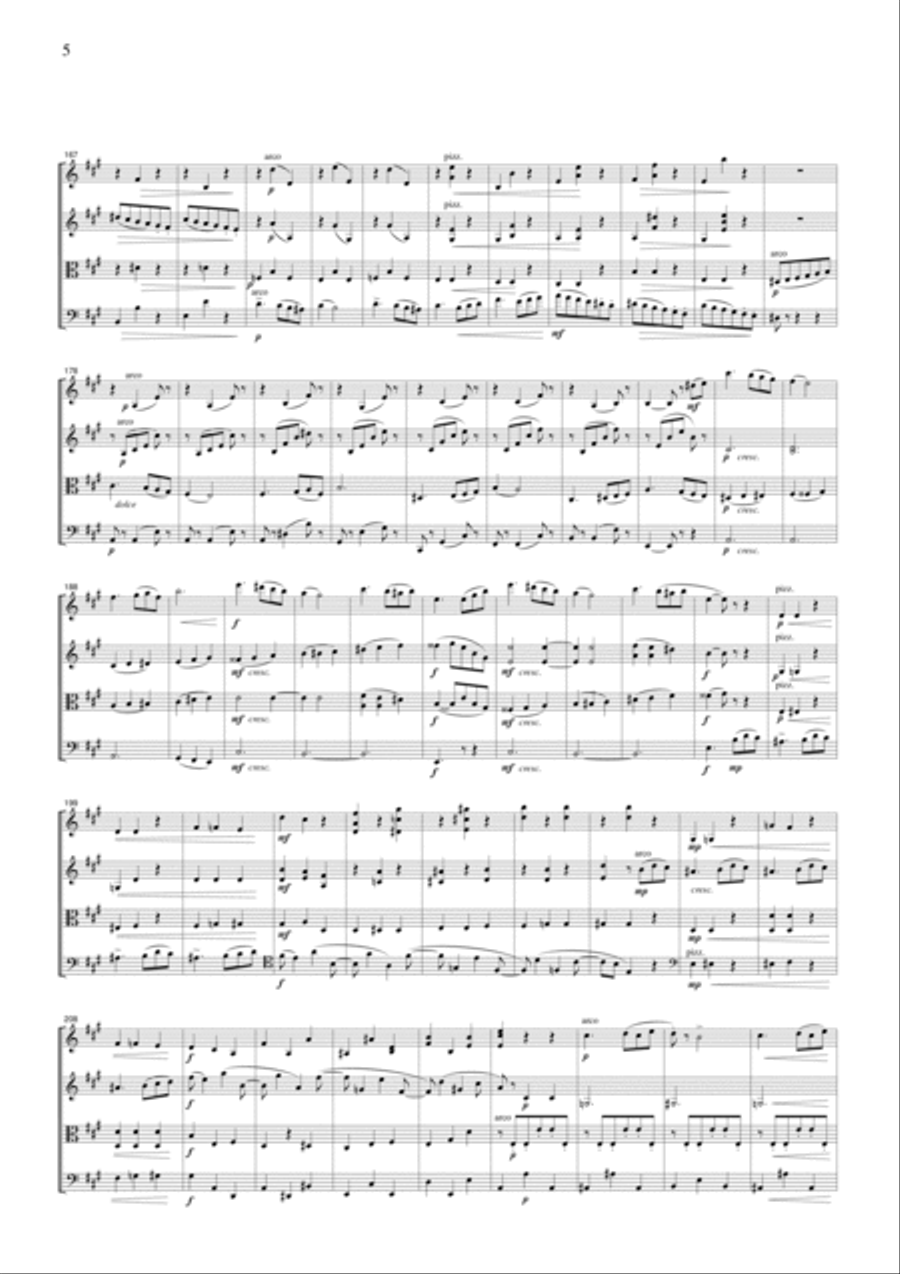Tchaikowsky Valse from Symphony No.5, for string quartet, CT013 String Quartet scores gallery preview page 5