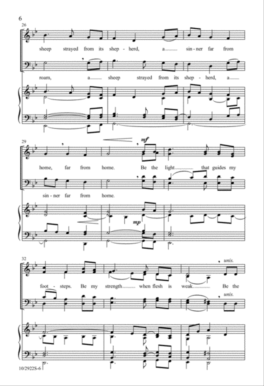 In Darkness Do I Wander 4-Part scores gallery preview page 4