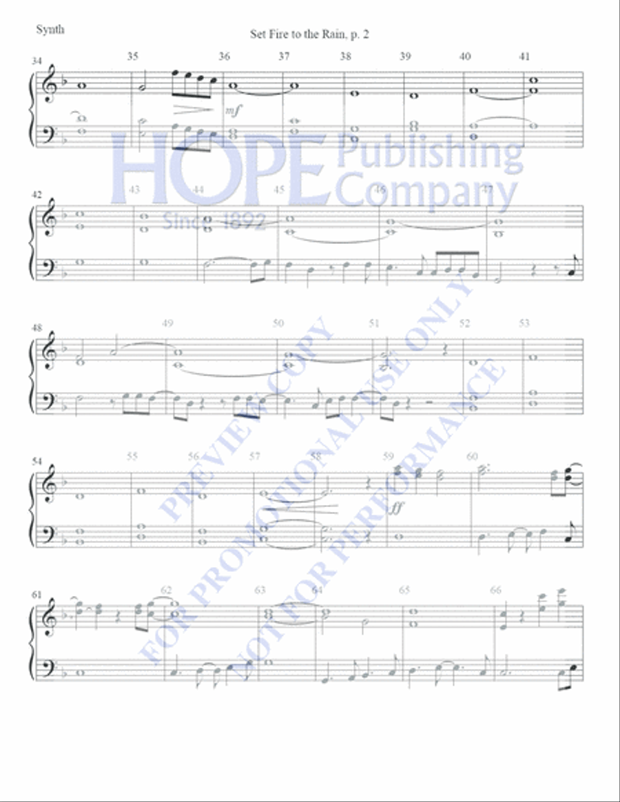 Set Fire to the Rain by Adele Adkins 5-Octaves - Sheet Music page 6