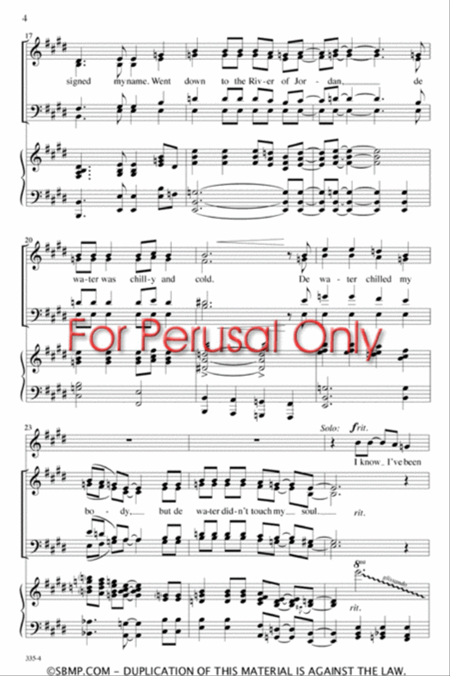 Lord, I Know I Been Changed - SATB Octavo 4-Part scores gallery preview page 4