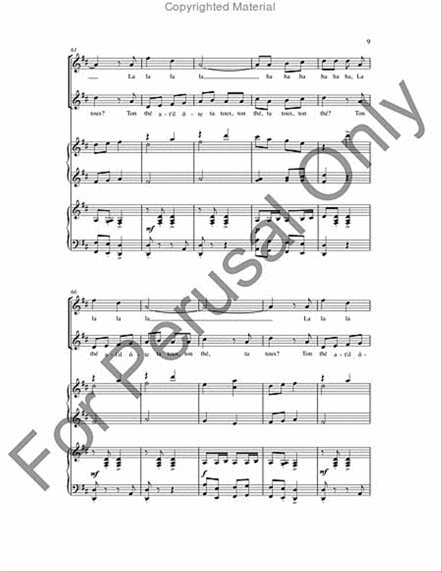 Ton Thé (Choral Score) SA scores gallery preview page 8