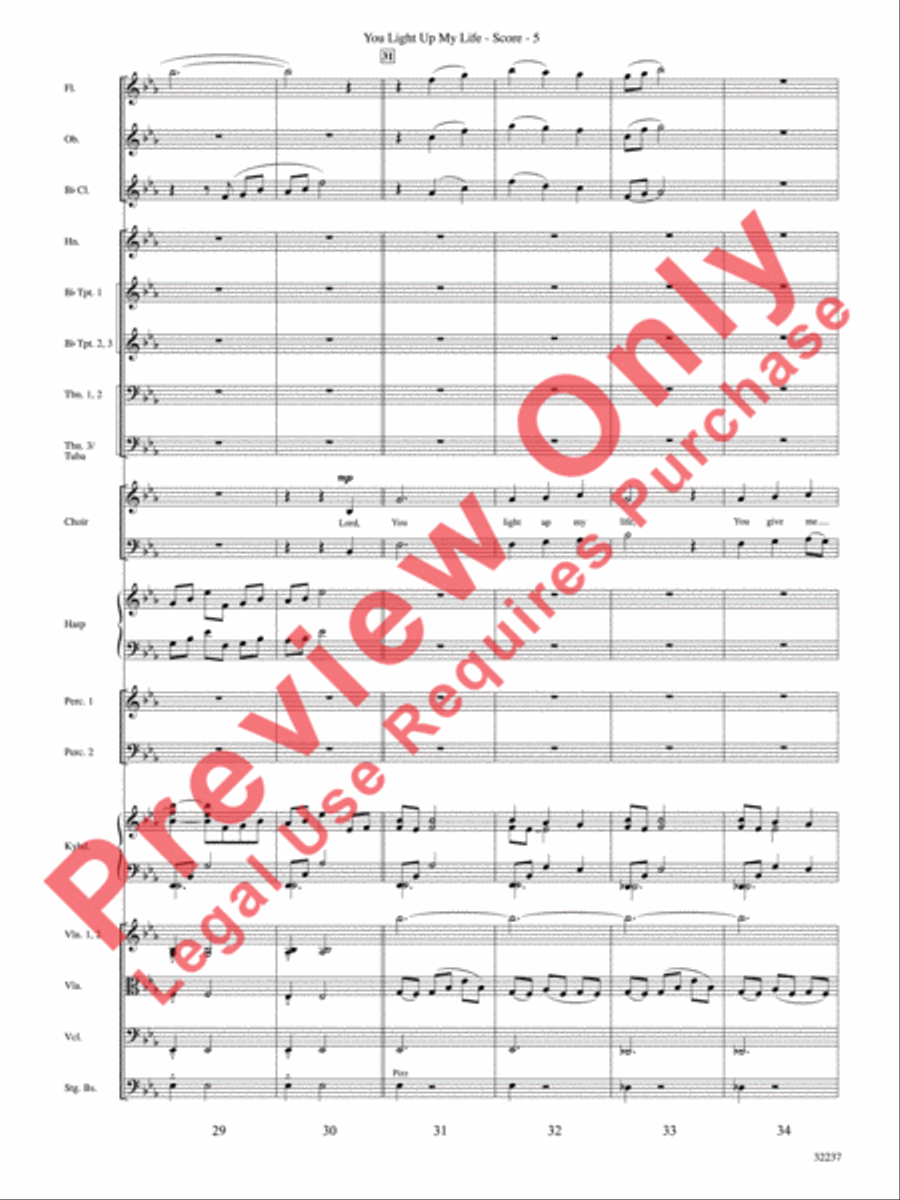 You Light Up My Life Choir scores gallery preview page 6